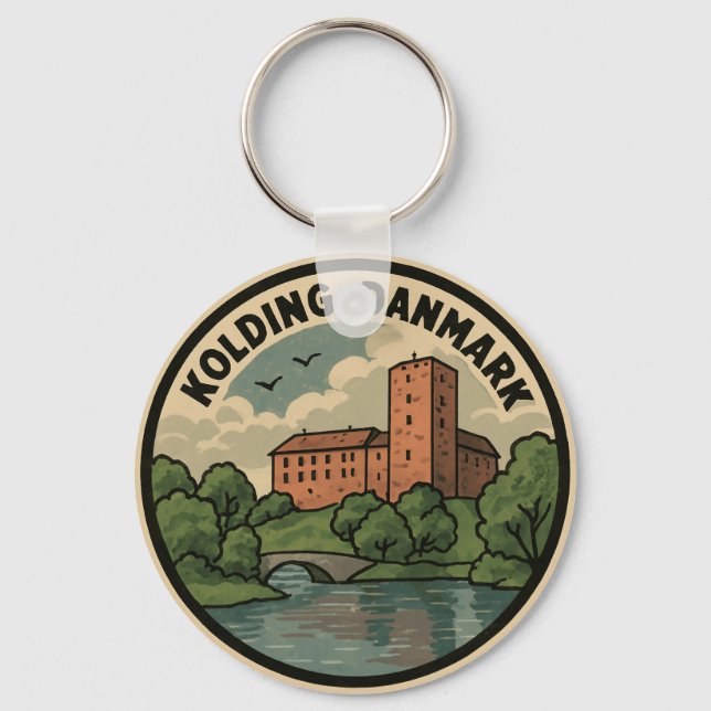 Kolding Danmark Slott Nyckelring (Framsida)