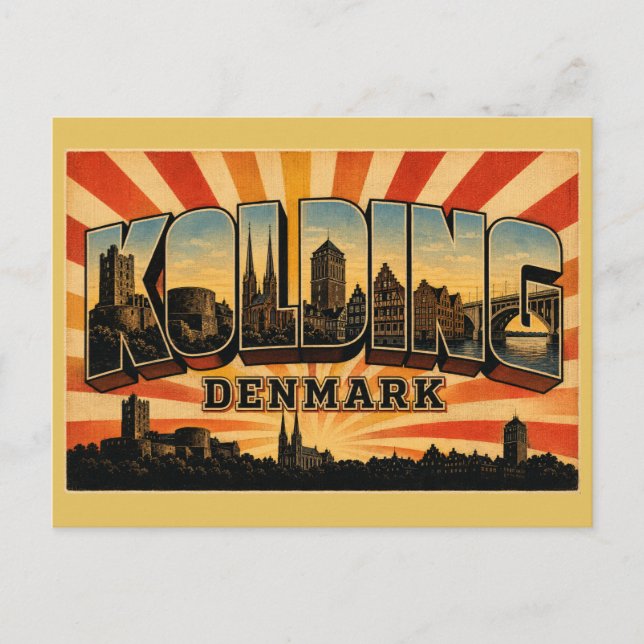 Kolding Danmark Slott Vykort (Framsida)