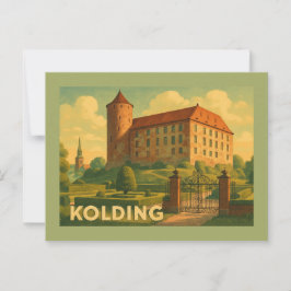 Kolding Danmark Slott Vykort