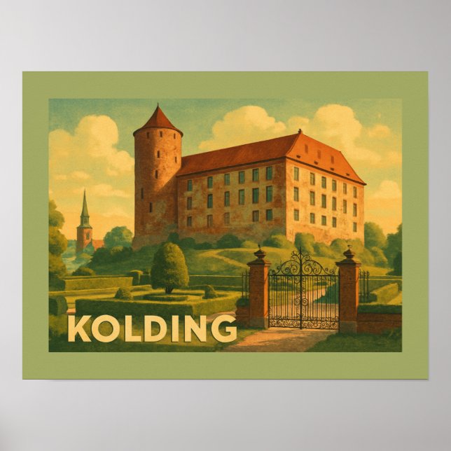 Kolding Denmark Castle Poster (Framsidan)