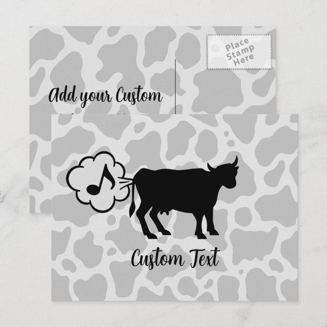 Koldioxid från kor ikon vykort (Fram/baksida)