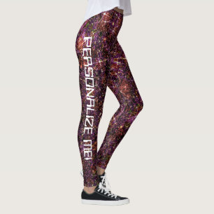 Kolescing Quarters Subatomic Galaxy Glitter ANPASS Leggings