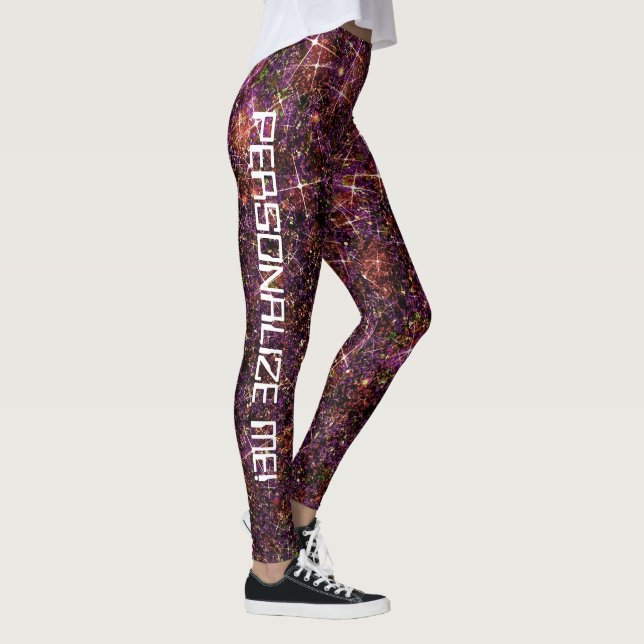 Kolescing Quarters Subatomic Galaxy Glitter ANPASS Leggings (Höger)