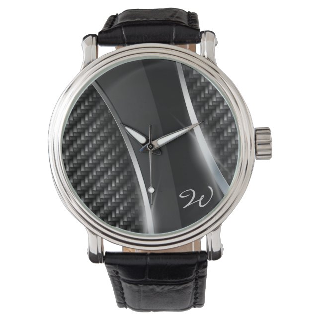 Kolfiber 3 Se Armbandsur (Framsida)