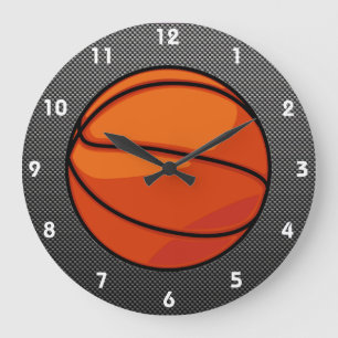 Kolfiber, blixt Basketball Stor Klocka