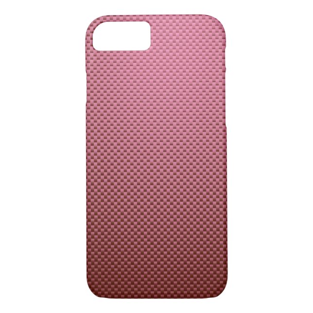 kolfiber i ro rosa mönstrad Case-Mate iPhone skal (Baksida)