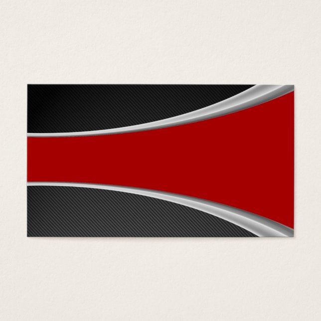 Kolfiber och rött visitkort (Framsidan)