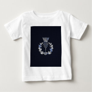 Kolfiberutskrift Silver Scottish Thistle Tee