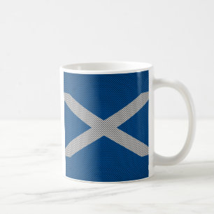 Kolfiberutskrift Skottlands Flagga Decor Kaffemugg