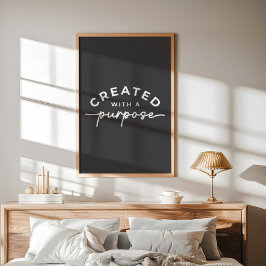 Kolgrå Elegant Kristet Citat Poster