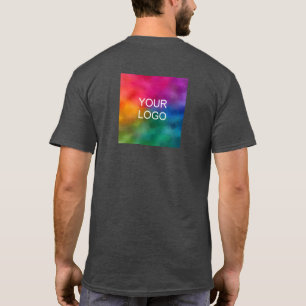 Kolgrå Heather Färg Mall Uppladdning Logo T Shirt