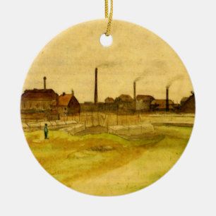Kolgruva i Borinage av Vincent van Gogh Julgransprydnad Keramik