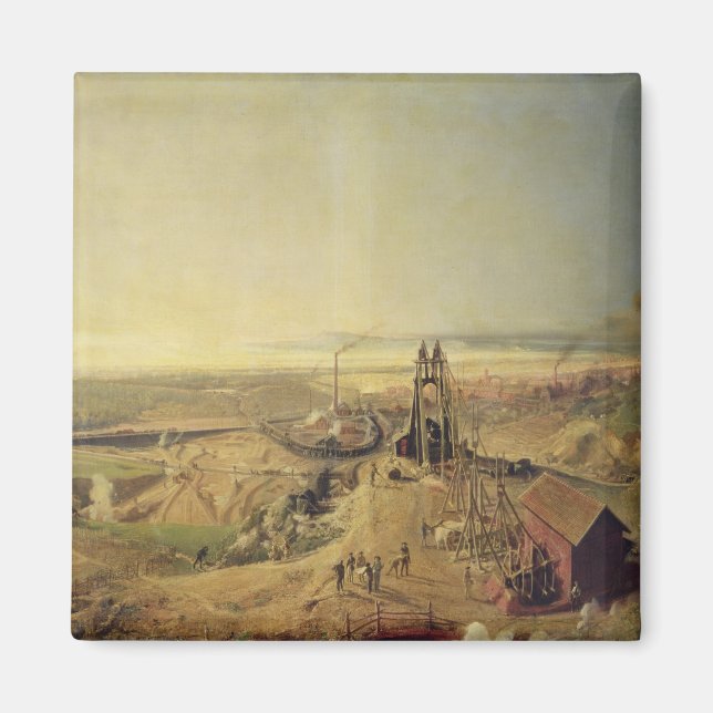 Kolgruvor och Clay Quarries i Montchanin Magnet (Framsidan)