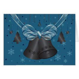 Kolhaltig Klockor och blått fack Hälsningskort