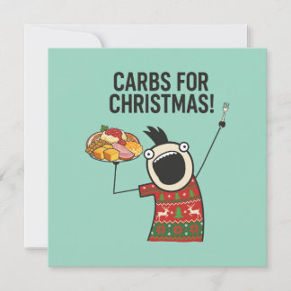 Kolhydrater för jul rolig matlovers julkort