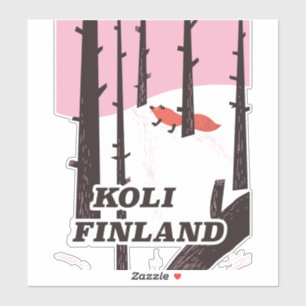 Koli Finland vintage resor poster Klistermärken