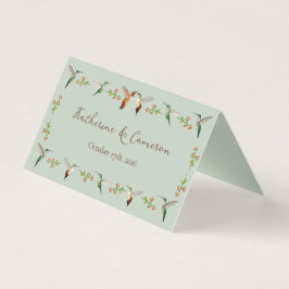 Kolibrernas bröllopsplatskort kort