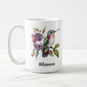 Kolibréträdgårdsblommor vår kaffemugg