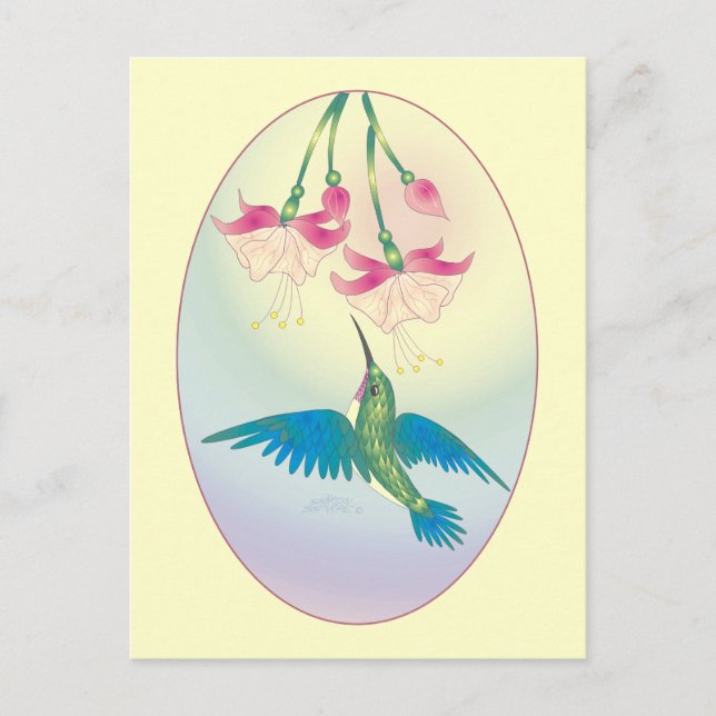 KOLIBRI av SHARON SHARPE Vykort (Framsida)