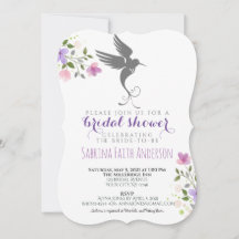 Kolibri Blommig Elegant Syren Bröllopsdusch