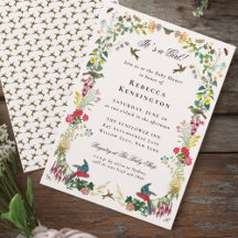 Kolibri Blommig Vintage Bebis-fest