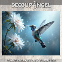 Kolibri-decoupage med viskande toner
