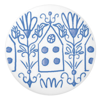 Kolibri Fågelhus Keramisk Knopp