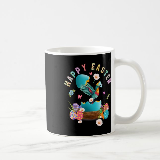 Kolibri Glad Påsk Äggjakt Påskdag Hu Kaffemugg (Höger)