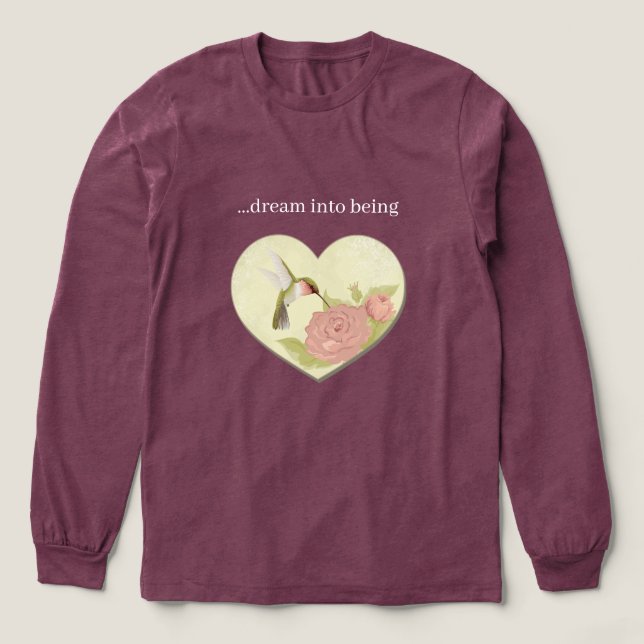 Kolibri Hjärt Dröm Fågel T Shirt (Design framsida)
