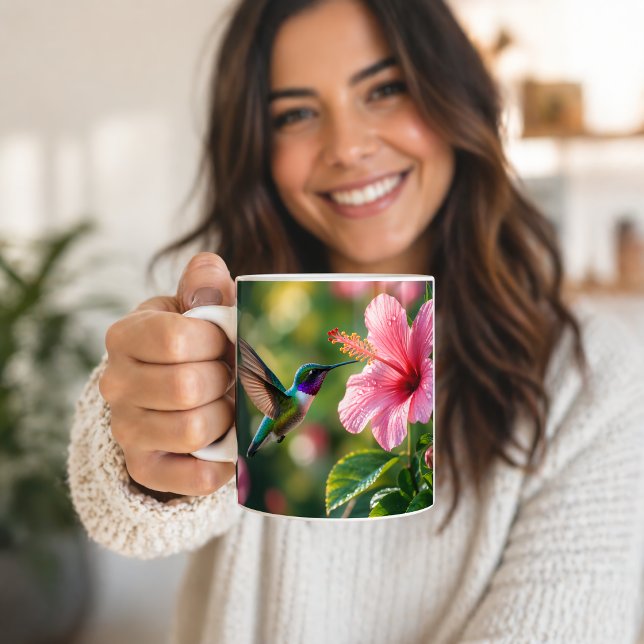 Kolibri i blomning kaffemugg (Skapare uppladdad)