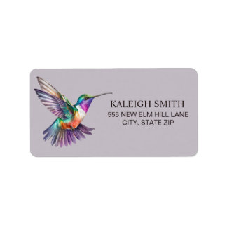 Kolibri Lila Naturadress Adressetikett