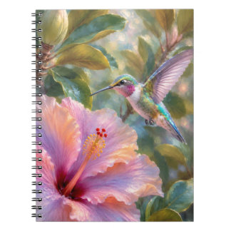 Kolibri med Hibiskus Vattenfärg Anteckningsbok