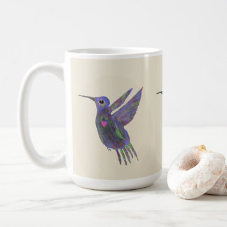 Kolibri med hjärta kaffemugg