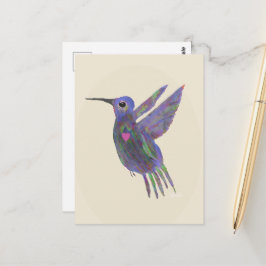 Kolibri med hjärta vykort