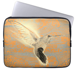 KOLIBRI MED JAPANSKA MOLN Rickshaw-ärm Laptop Fodral