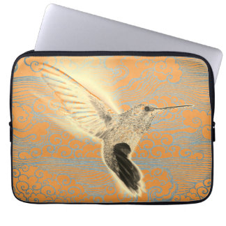 KOLIBRI MED JAPANSKA MOLN Rickshaw-ärm Laptop Fodral