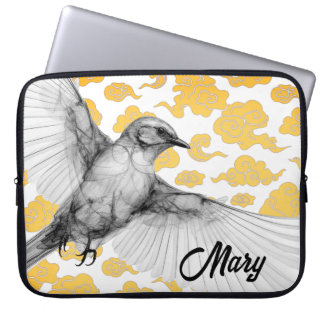 KOLIBRI MED MOLN DIY NAMN BÄRBARE DATORDATOR FODRA LAPTOP FODRAL