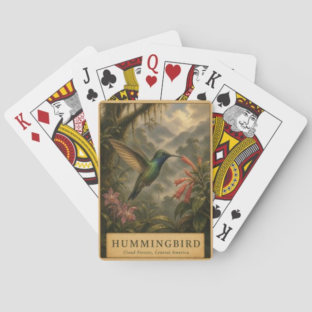 Kolibri Molnskog VINTAGE Casinokort (Baksidan)