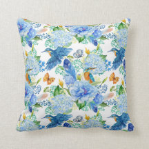 Kolibri och blå hortensia