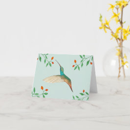 Kolibri och blommor kort