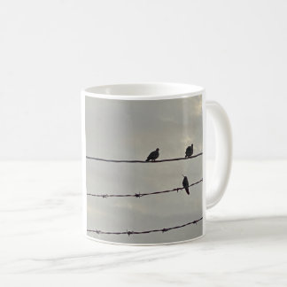 Kolibri och duvor 🕊️ i silhuett kaffemugg