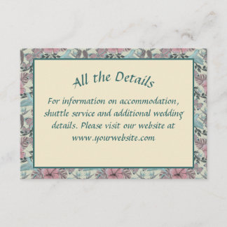 Kolibri och hibiskus - bröllopsföljekort tilläggskort