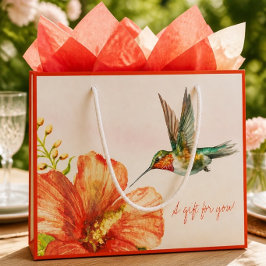 Kolibri och Hibiskusblomma 