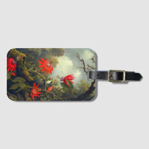 Kolibri- och passionsblommamålning bagagebricka