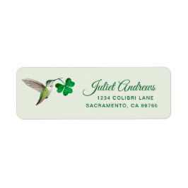 Kolibri och Shamrock Returadressetikett Returadress Etikett