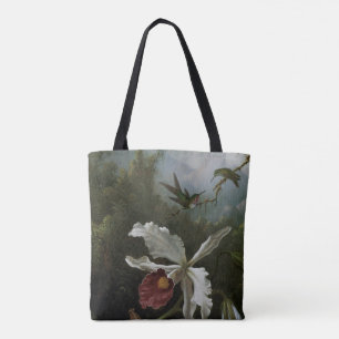 Kolibri och vit orkidé av Martin J. Heade Tygkasse