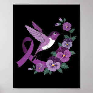 Kolibri som håller lila band Heimerheimer Awa Poster