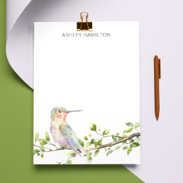 Kolibri Vattenfärg Namn Anteckningskort