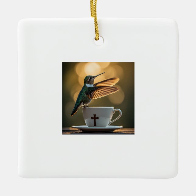 Kolibrie Keramik Ornament (Framsida)