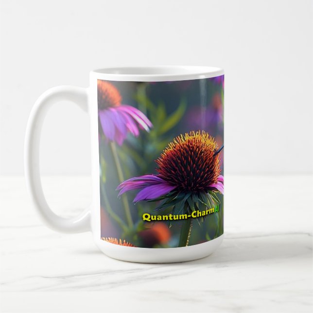 Kolibrier älskar Echinacea 01 Kaffemugg (Vänster)
